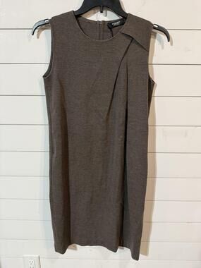 Tonet of Italy Brown Sleeveless Sheath Dress Size 10 NWT RTL $518
